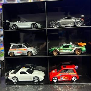 Hot Wheels 6 X JDM Bundle - Case Included - All Vehicles are Hot Wheels